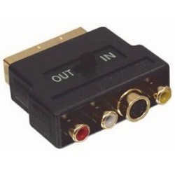 Euroconnex Adaptateur Péritel Vers RCA + VHS 2119E Argenté